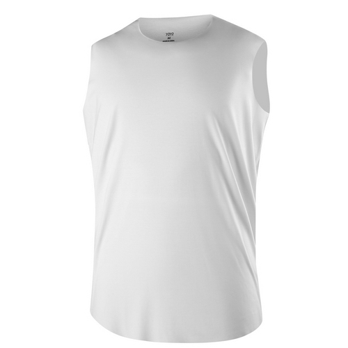 plain white muscle tee